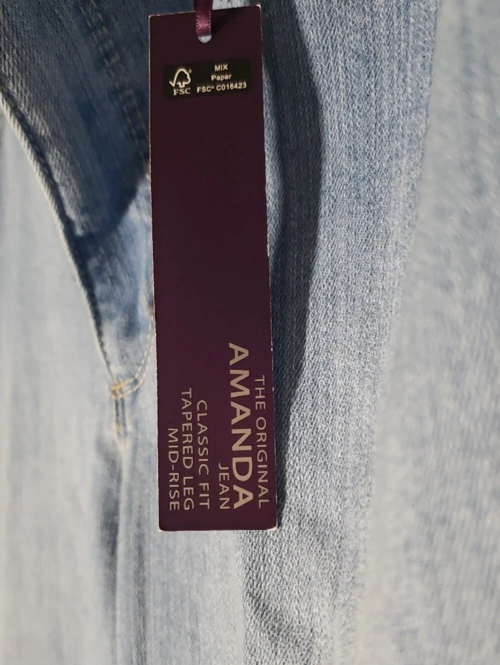 Gloria Vanderbilt Light Blue Straight Leg Jeans